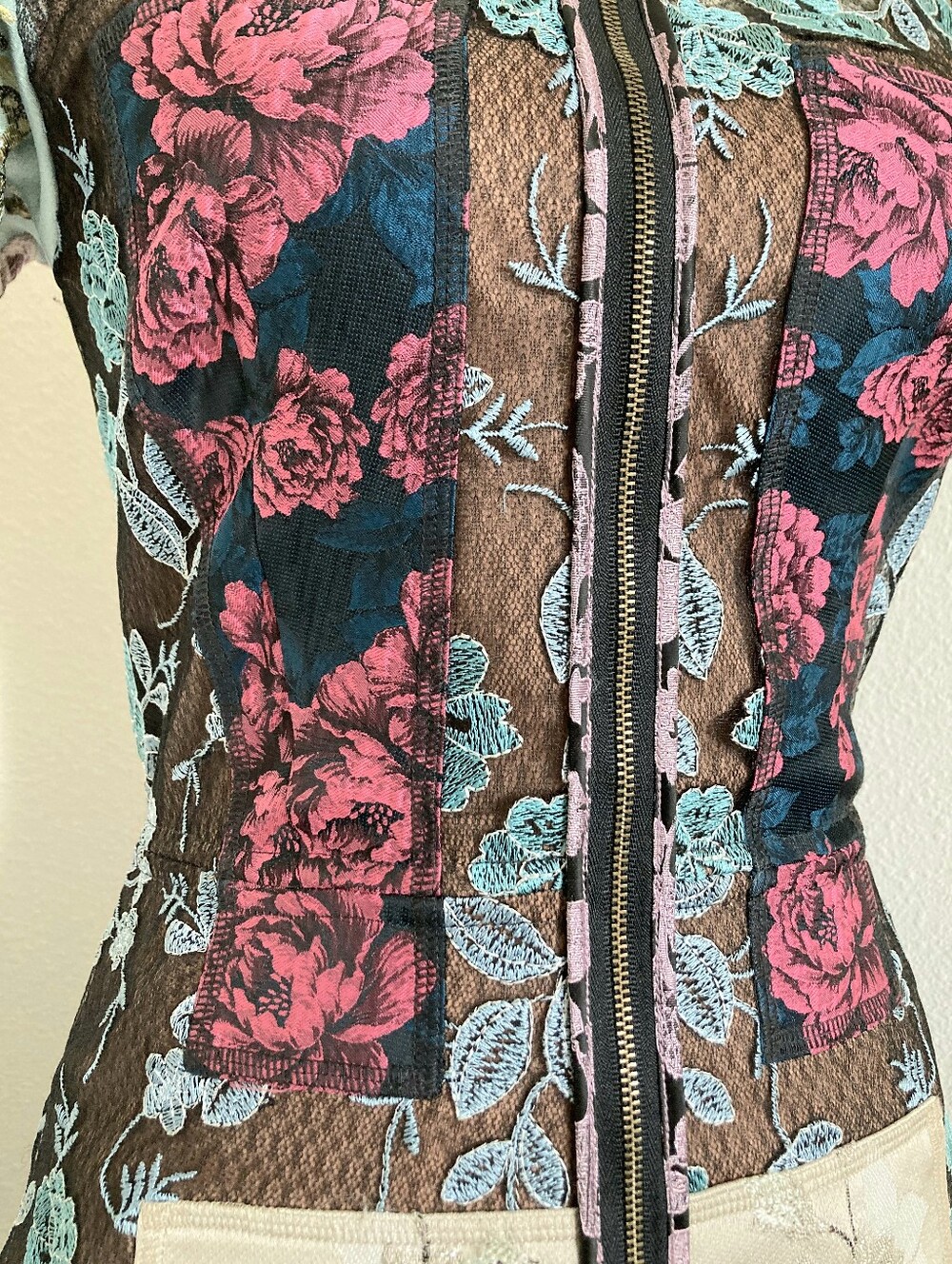 Anthropologie Beguile by Byron Lars Pieced Brocade Sheath Dress 2 Lace Floral - Picture 11 of 17
